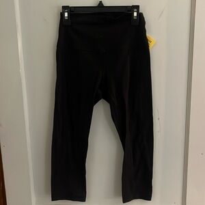 Womens small size 4 lululemon leggings good used condition. Black in color.